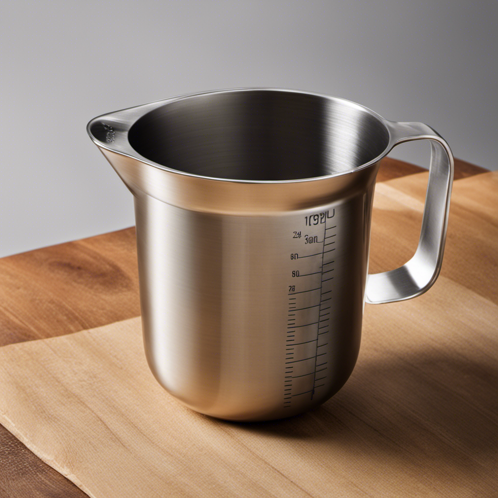 An image showcasing a measuring cup filled precisely to the 2/3 cup mark, while beside it, display the corresponding tablespoons required to equal the given measurement