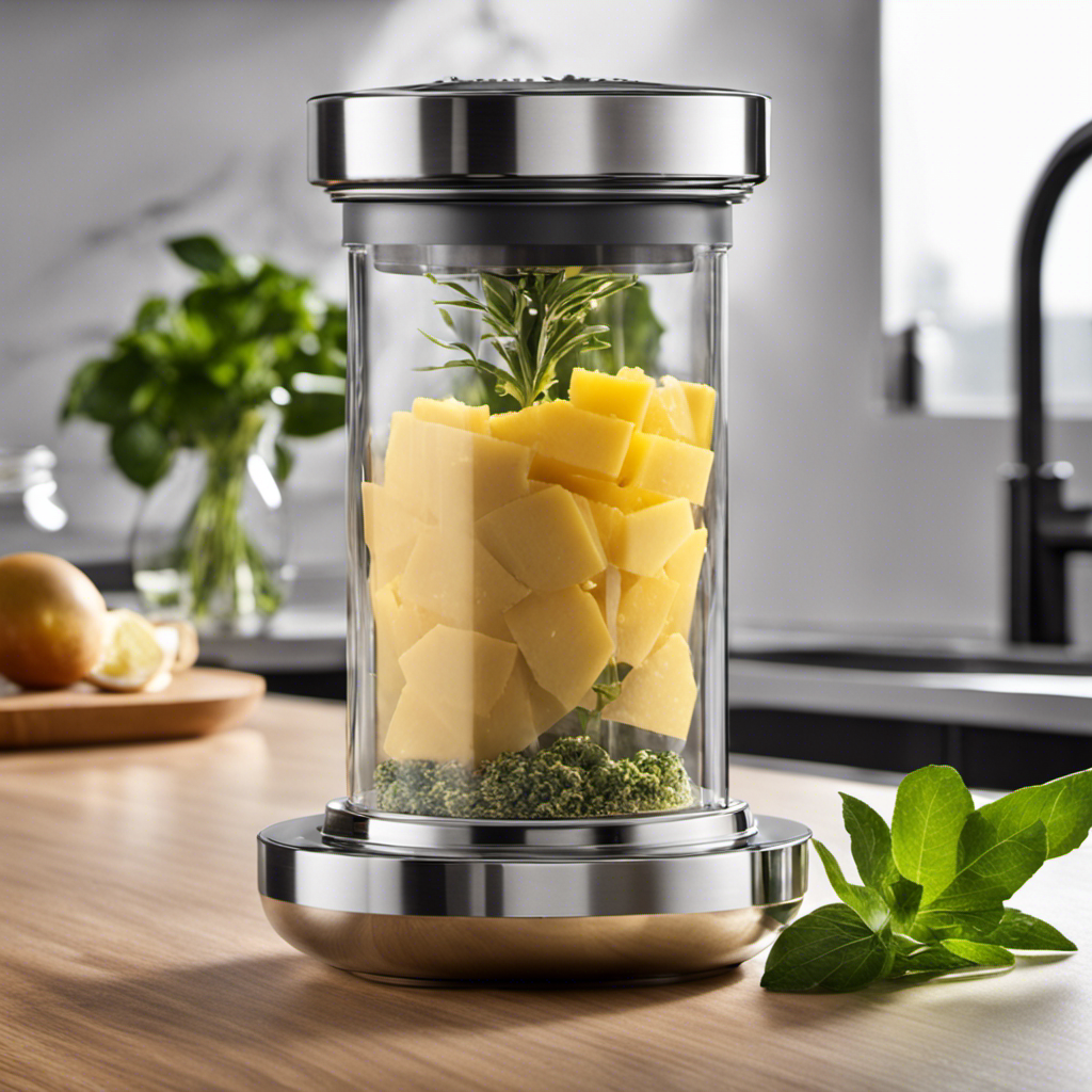 An image of a sleek, stainless steel Canna Butter Infuser with a transparent glass lid