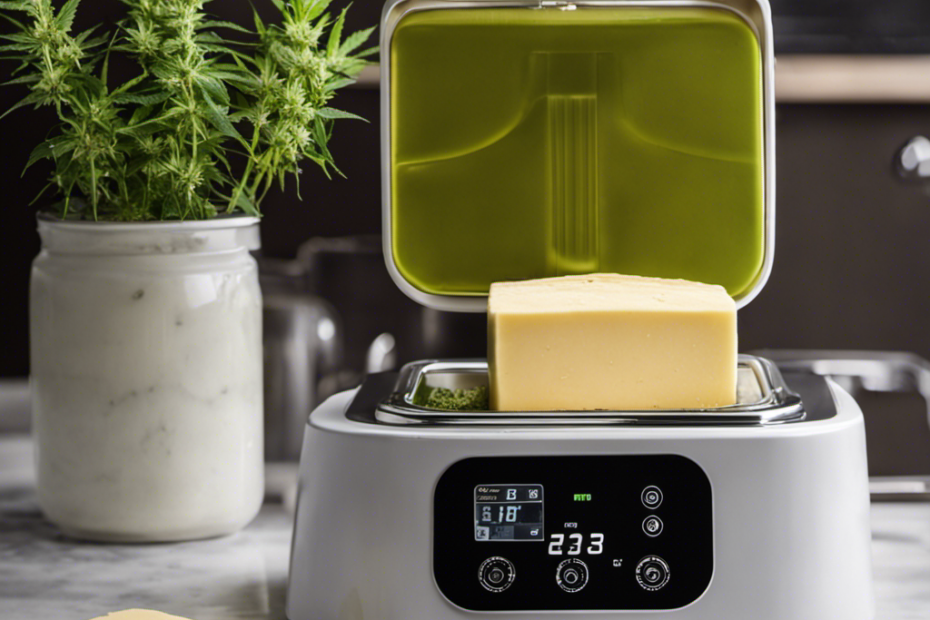 An image showcasing an Easy Butter Maker on a kitchen countertop