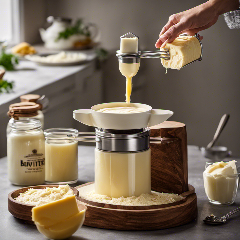 An image showcasing the step-by-step process of using the Haavitek Butter Maker