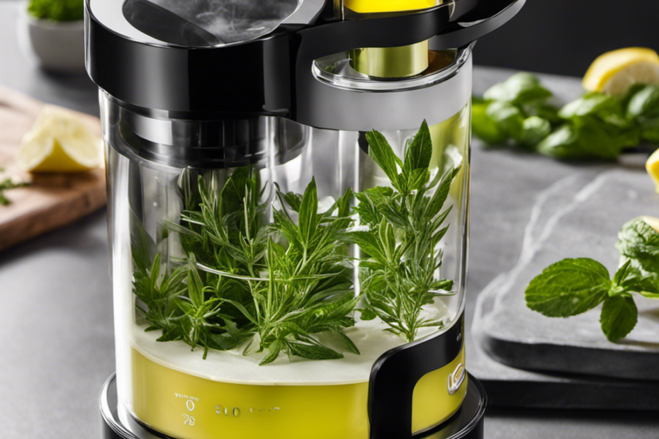An image showcasing the Herb Decarboxylator Infuser 2 in 1, a sleek and compact machine