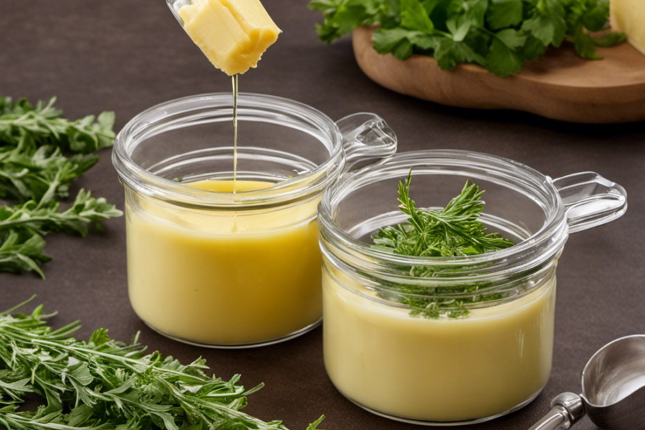 An image showcasing the step-by-step process of infusing butter with herbs using the Herbal Chef Butter Infuser