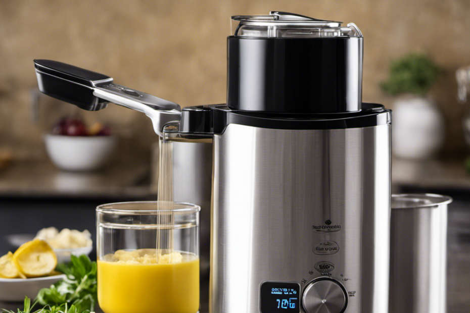 An image showcasing the sleek Herbal Chef Electric Butter Infuser with its 5 cup capacity