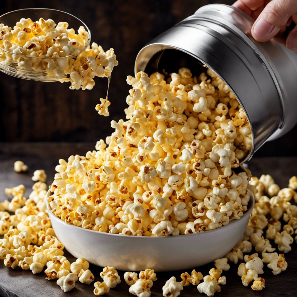 An image showcasing a homemade popcorn maker in action