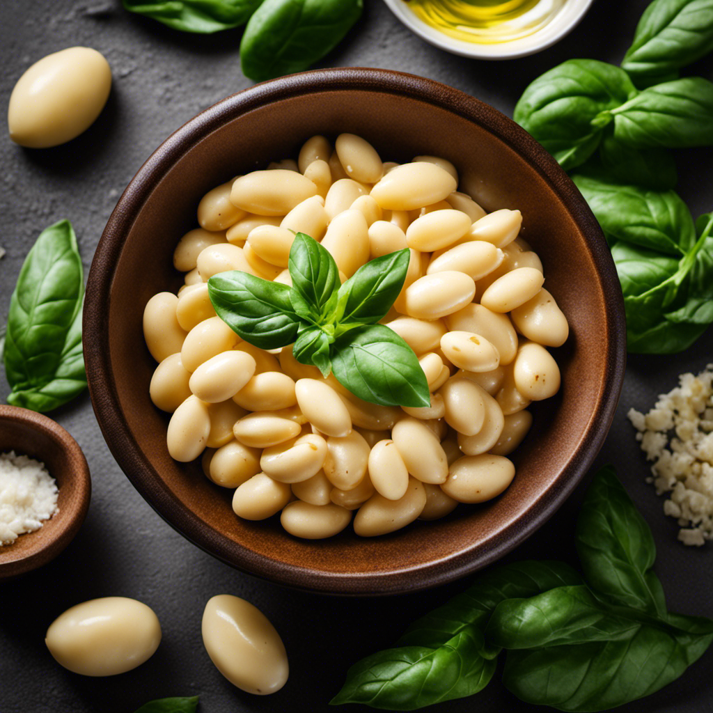 An image showcasing a vibrant bowl filled with plump, creamy butter beans, glistening with a light drizzle of olive oil