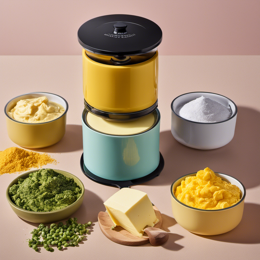 An image showcasing a colorful spectrum of various ingredients surrounding a sleek Magic Butter Maker