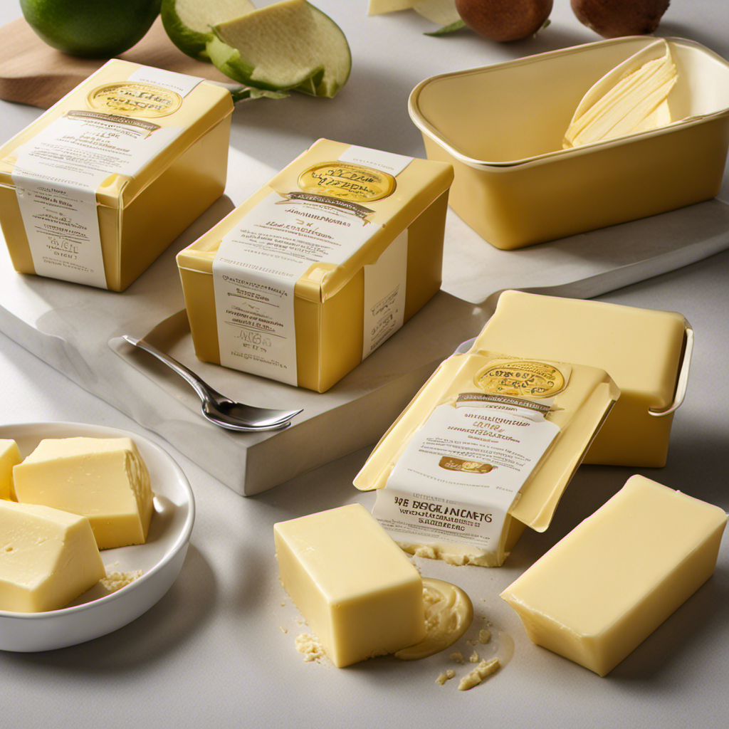 An image showcasing the standard butter packaging, revealing the exact measurement of a cup through precise tablespoon markings