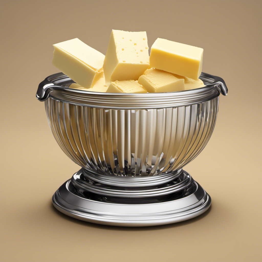 An image showcasing various alternative methods to measure 2/3 cup of butter
