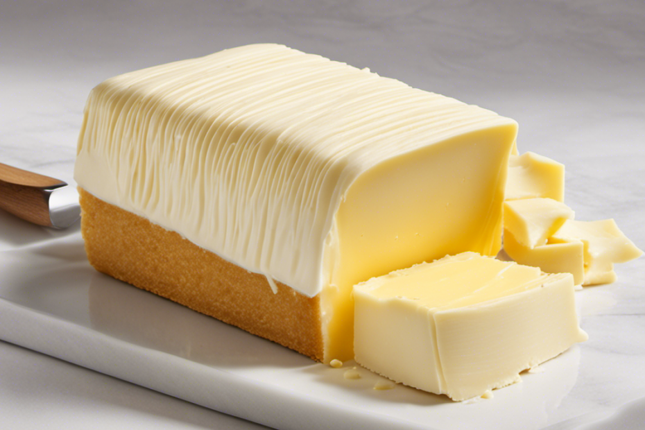 An image showcasing a pristine pound of butter neatly sliced into perfectly measured tablespoons