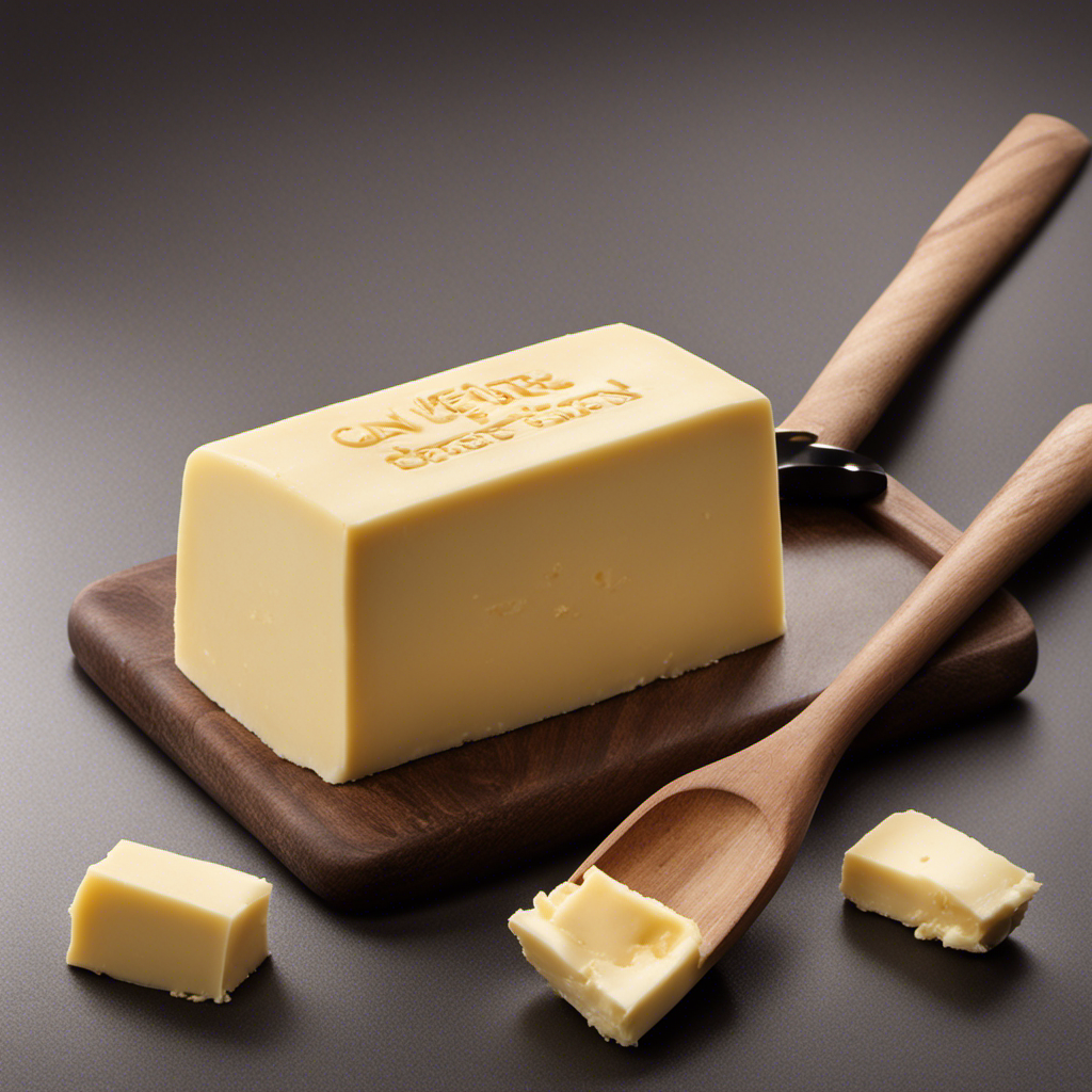 An image showcasing a standard stick of butter alongside three-quarters of another stick, visually depicting the conversion of 3/4 cup of butter into sticks
