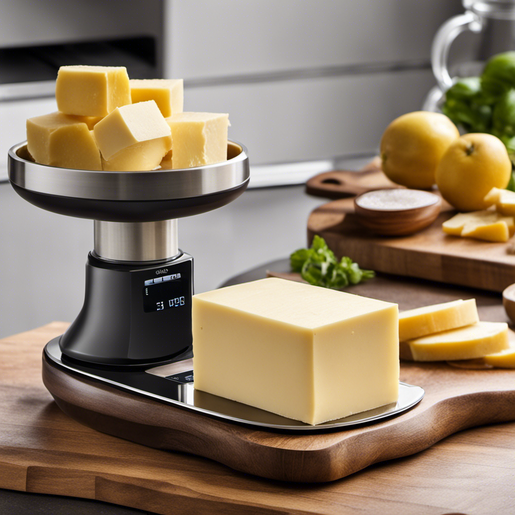 An image featuring a kitchen countertop with a digital food scale displaying precisely 0