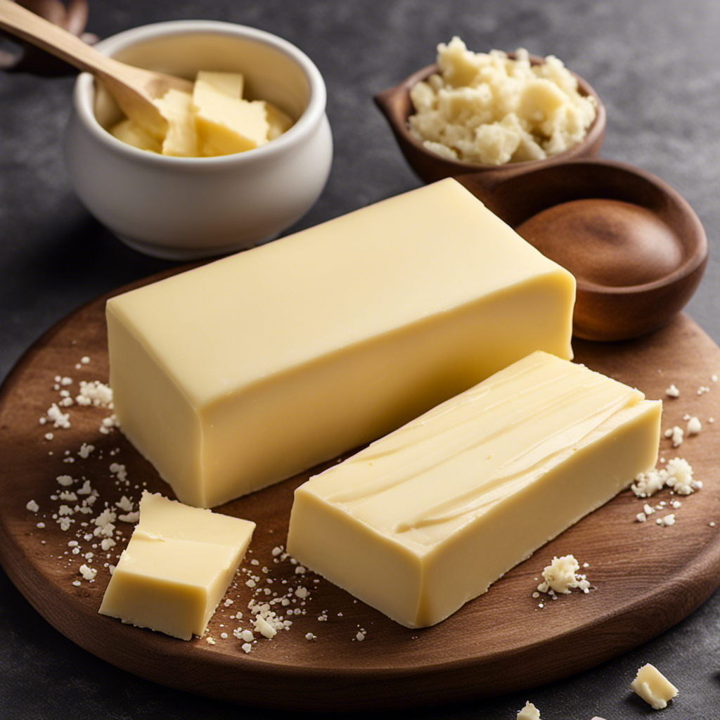 An image showcasing two sticks of butter side by side, one salted and one unsalted