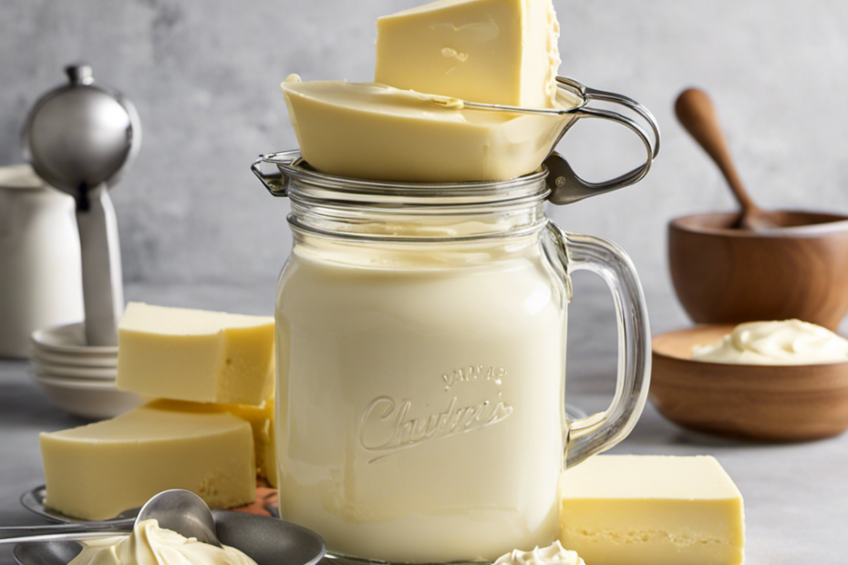 An image showcasing the step-by-step process of churning butter from whipping cream