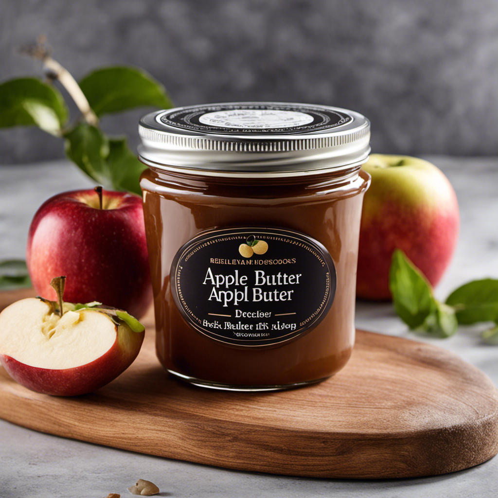 An image that showcases a luscious dollop of apple butter, perfectly balanced in thickness