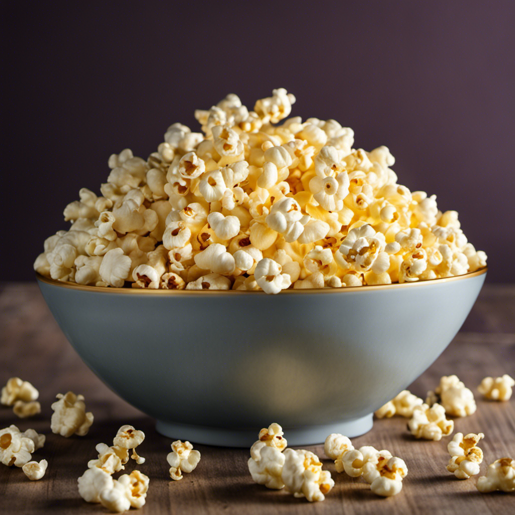 An image showcasing a bowl of freshly popped popcorn, golden and crisp