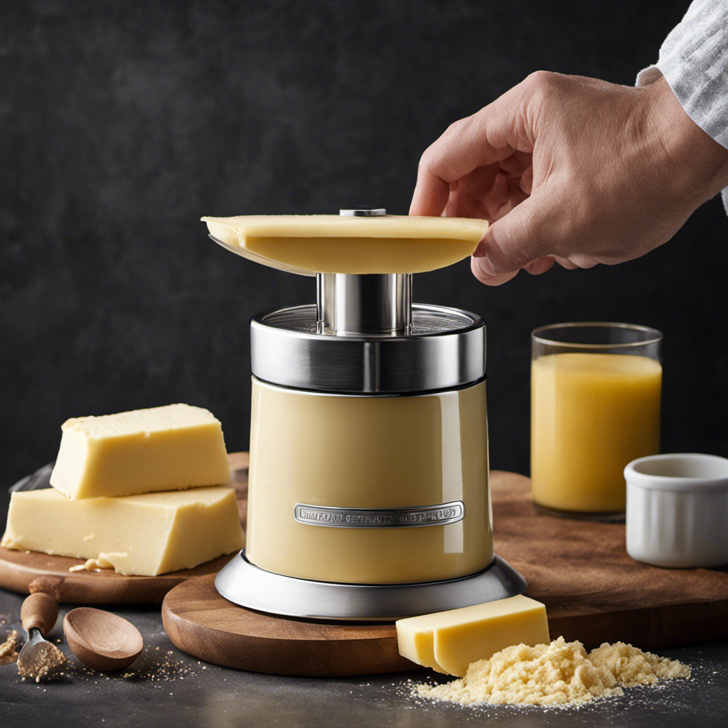 An image depicting a step-by-step guide to cleaning the top part of the Easy Butter Maker