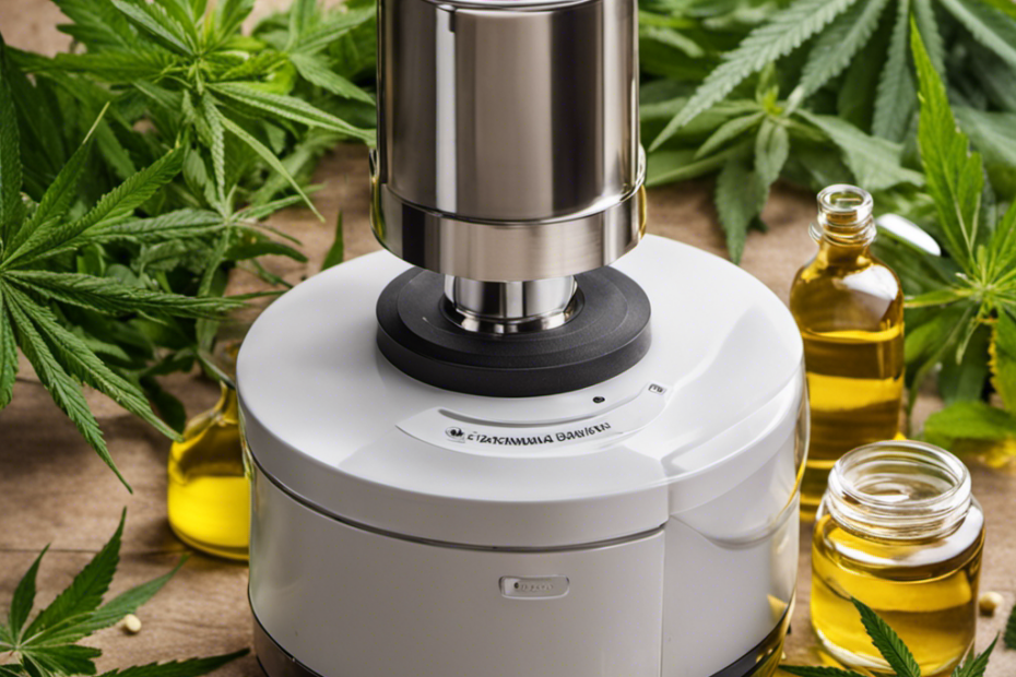 An image showcasing the step-by-step process of extracting marijuana oil using an Easy Butter Maker