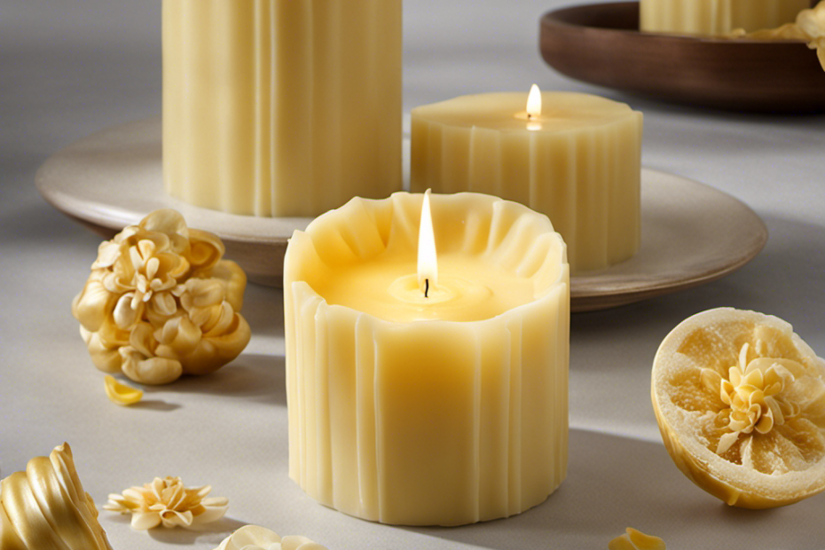 An image capturing the mesmerizing process of crafting a butter candle