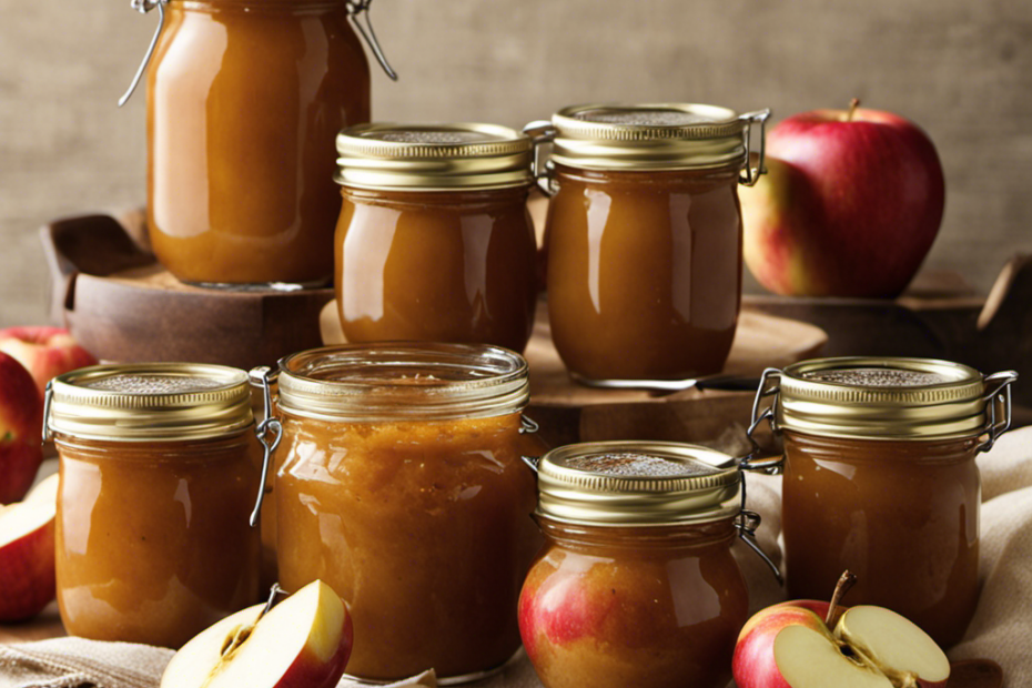 An image showcasing a step-by-step process of transforming applesauce into luscious apple butter