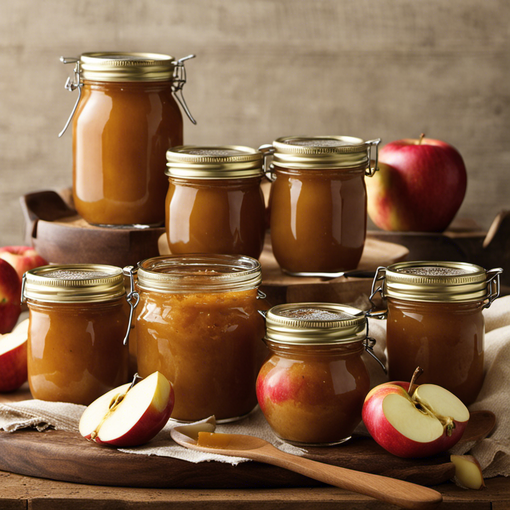 An image showcasing a step-by-step process of transforming applesauce into luscious apple butter