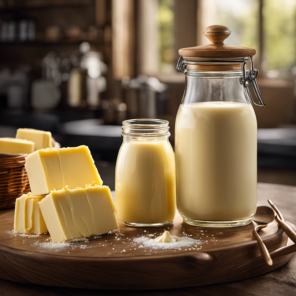 An image showcasing the process of making butter from 2 percent milk