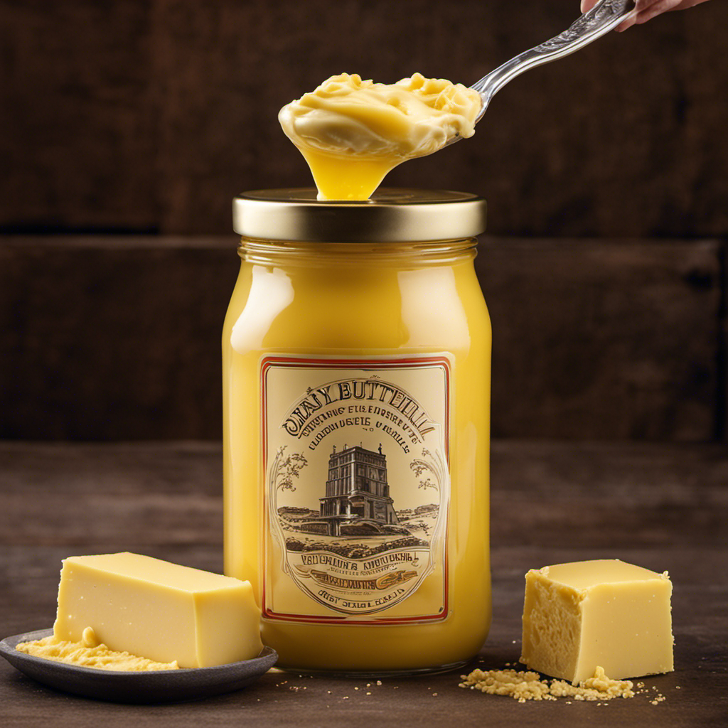 An image showcasing the transformation of creamy buttermilk into rich, velvety butter