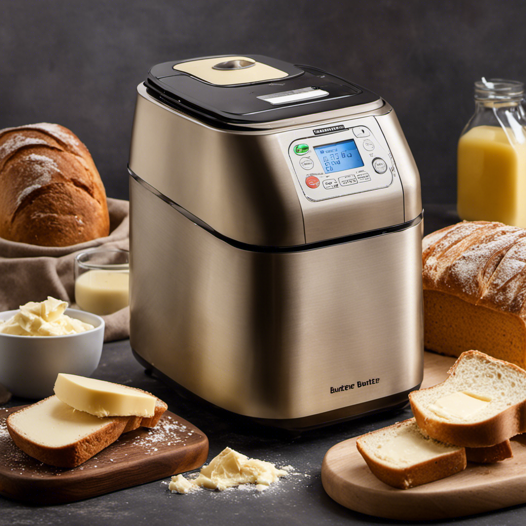 An image showcasing the step-by-step process of making butter in a bread maker