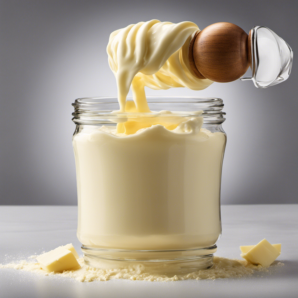 An image capturing the process of making butter with heavy whipping cream