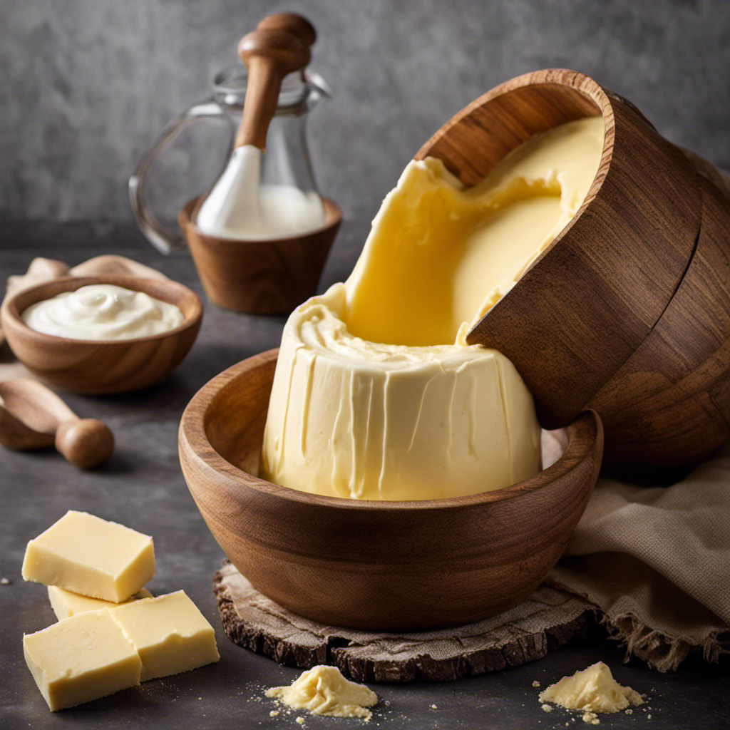 An image that showcases the step-by-step process of churning butter by hand