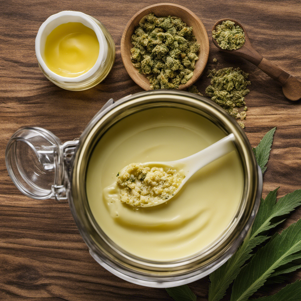 An image showcasing the process of making canna-butter with tincture