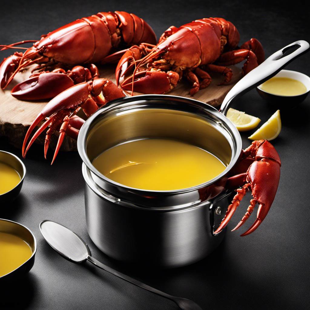 An image capturing the process of making clarified butter for lobster