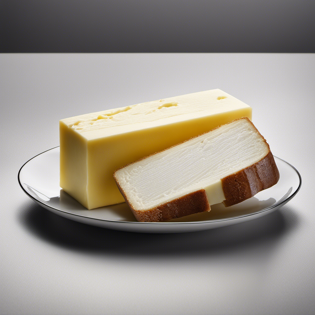 An image showcasing a stick of cold butter gradually softening at room temperature