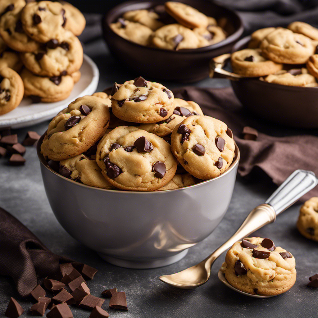 An image showcasing a bowl filled with creamy, eggless cookie dough, made without butter