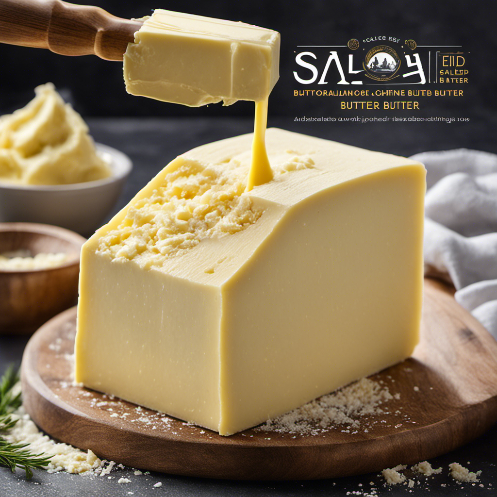 An image that showcases the step-by-step process of transforming unsalted butter into delectably salted butter