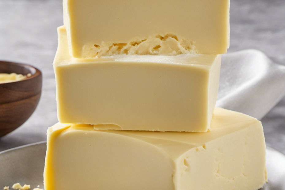 An image showcasing the step-by-step process of making soft butter: a creamy, yellow butter block getting gently kneaded and whipped until it transforms into a velvety spreadable consistency