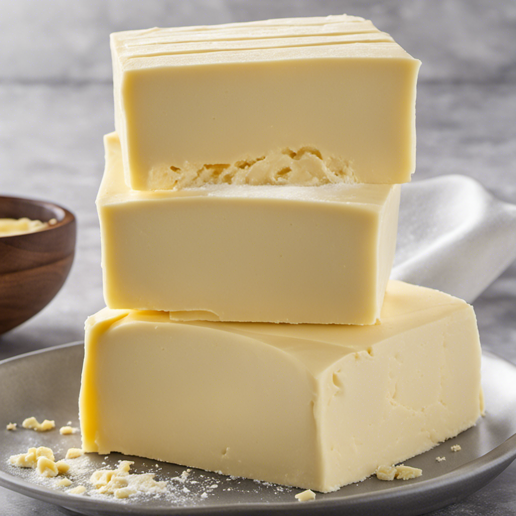 An image showcasing the step-by-step process of making soft butter: a creamy, yellow butter block getting gently kneaded and whipped until it transforms into a velvety spreadable consistency
