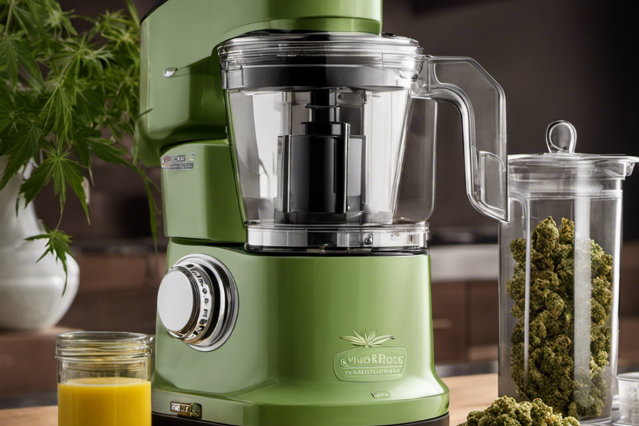An image showcasing a step-by-step process of infusing cannabis into butter using the Easy Butter Maker