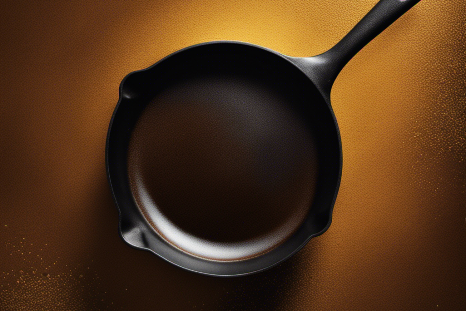 An image showing a skillet with a pool of browned butter, emitting a delicate aroma while displaying a deep golden hue