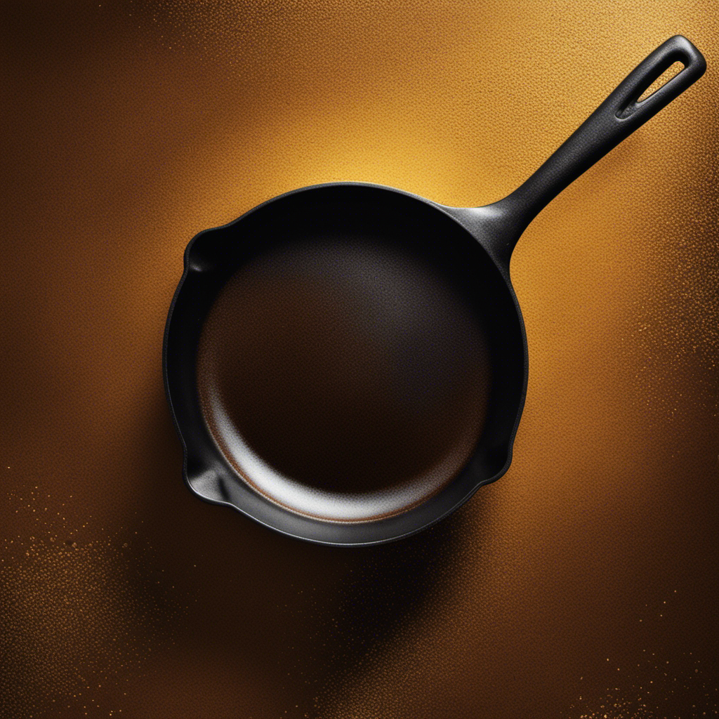 An image showing a skillet with a pool of browned butter, emitting a delicate aroma while displaying a deep golden hue