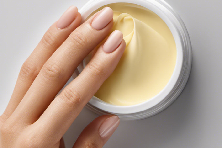 An image showcasing a pair of well-manicured hands with smooth, supple cuticles after using the Butter Cuticle Exfoliator