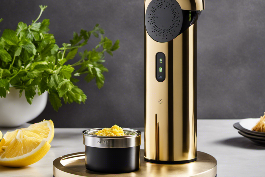 An image showcasing the sleek design of the Levo Butter Infuser, featuring its stainless steel body, intuitive control panel, and LED display
