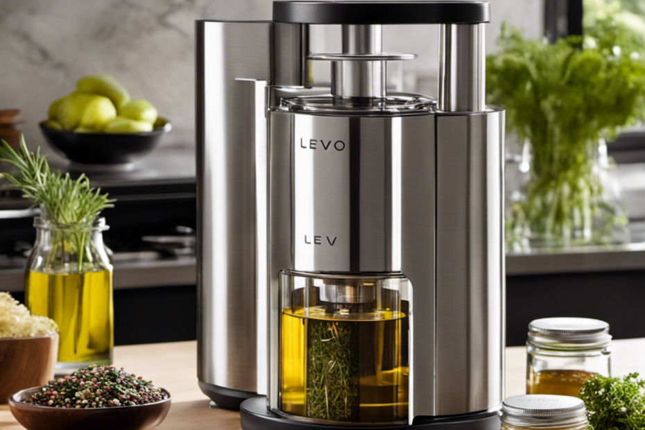 An image showcasing the sleek, stainless steel Levo Oil and Butter Infuser Machine Botanical Extractor Manual