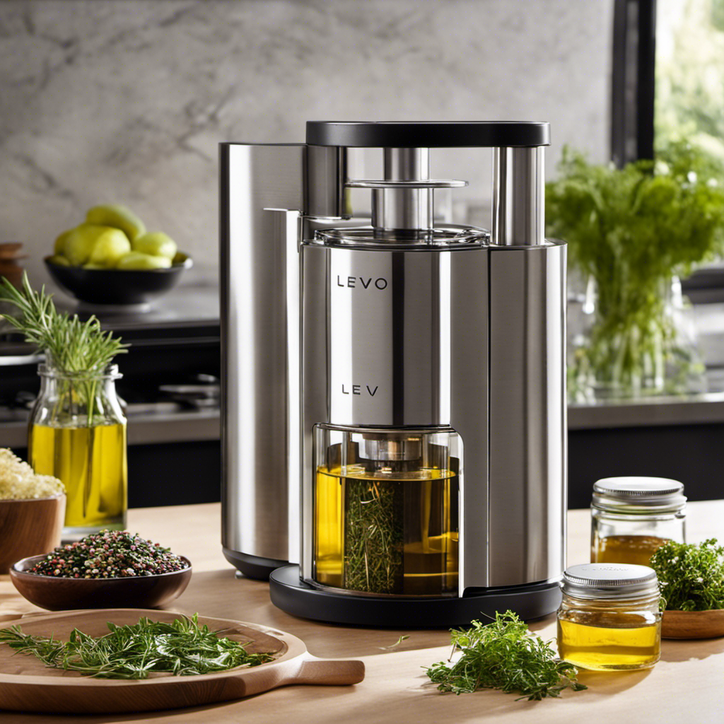 An image showcasing the sleek, stainless steel Levo Oil and Butter Infuser Machine Botanical Extractor Manual