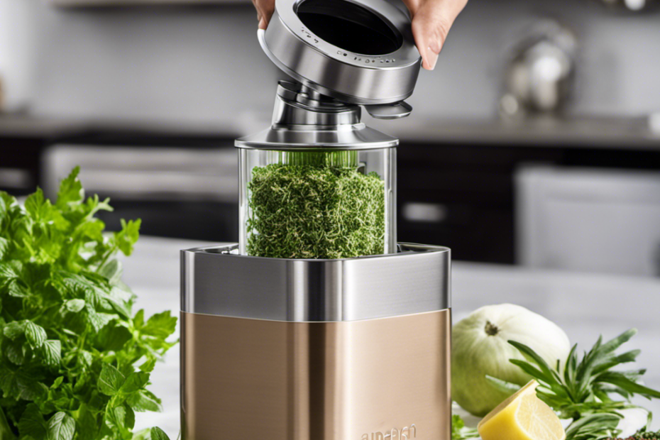 An image showcasing the Magical Butter Infuser from Amazon: a sleek, stainless steel appliance sitting on a kitchen countertop