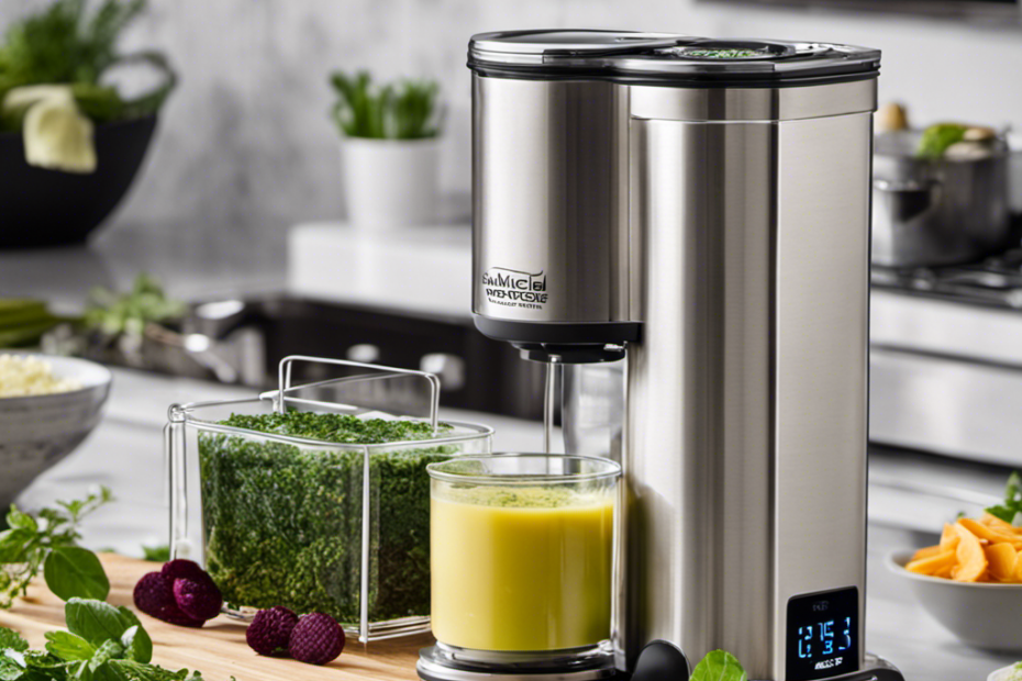 An image of the Magical Butter Machine Herbal Infuser Mb2e in action, capturing its sleek, stainless steel exterior, vibrant botanical ingredients being effortlessly infused into a velvety liquid, and the enchanting aroma filling the air