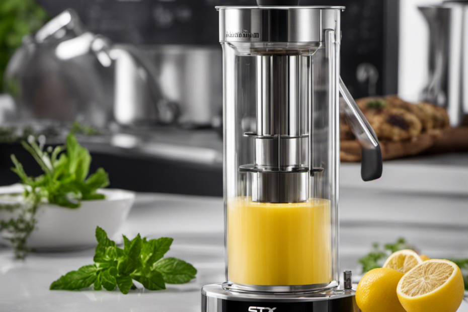 An image showcasing the Stx Infuzium 420 Herbal Butter Infuser Extractor Machine in action, as it precisely and efficiently decarbs herbs