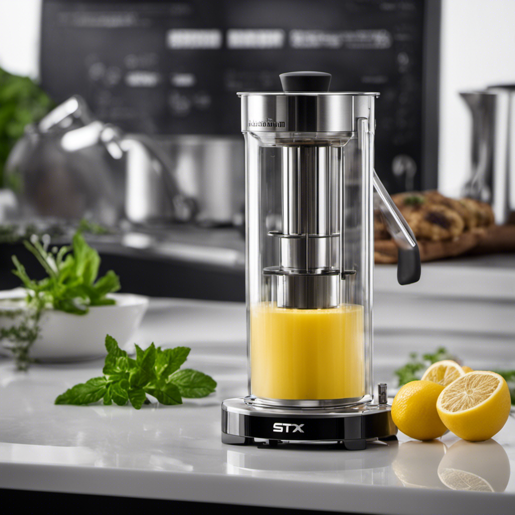 An image showcasing the Stx Infuzium 420 Herbal Butter Infuser Extractor Machine in action, as it precisely and efficiently decarbs herbs
