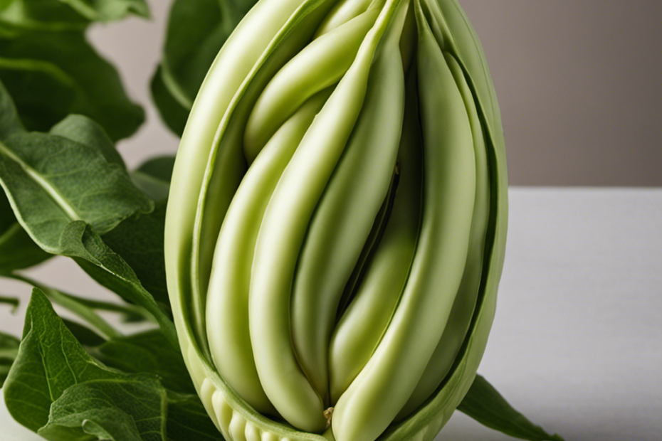 An image of a vibrant green pod bursting open, revealing plump, creamy beans nestled inside
