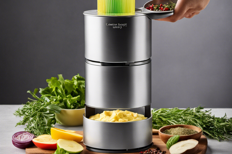 An image showcasing a Magic Butter Maker, surrounded by a vibrant array of ingredients like fresh herbs, fruits, and spices