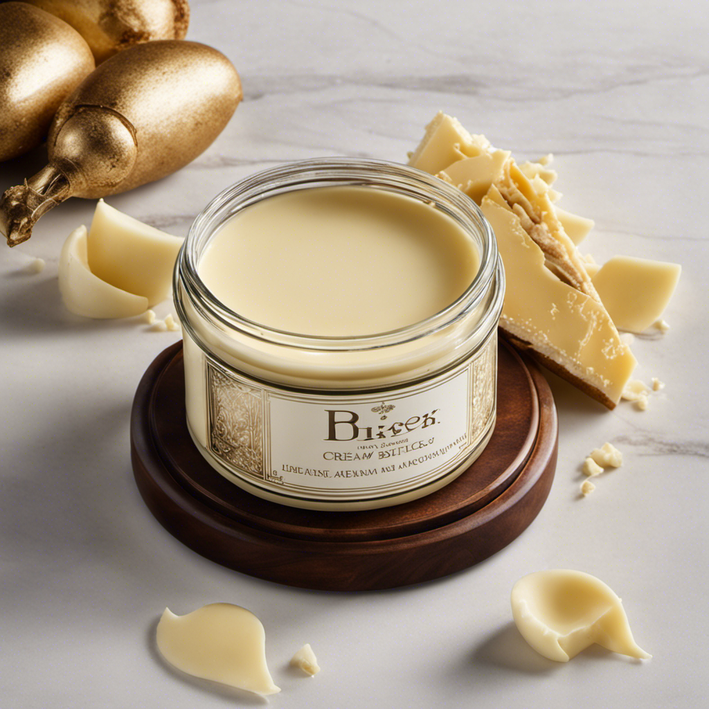 An image showcasing a creamy, ivory-colored spread with a rich, velvety texture